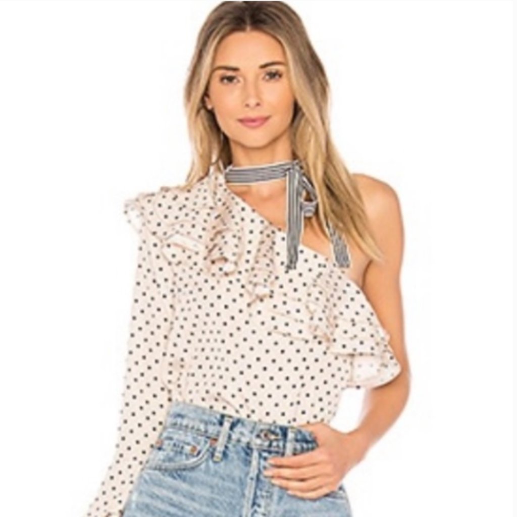 Lovers + Friends One Shoulder Star Blouse Women's Xs